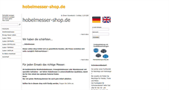 Desktop Screenshot of hobelmesser-shop.de